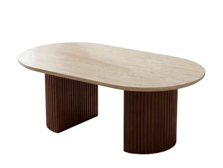 Tables basses effet travertin