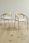 Chaise Bois Hévéa CARLYON – Design Moderne 50 cm