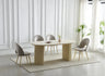 Table à Manger Ovale 180 cm – Céramique Effet Travertin – Design Moderne