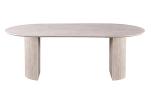 Table 'Lagos' 220 cm Ovale Décor Travertin Beige