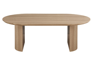 Table à manger ovale LAGOS – Décor chêne naturel