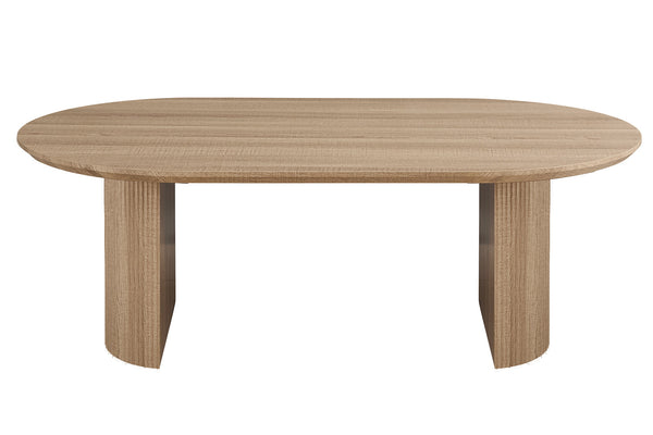 Table à manger ovale LAGOS – Décor chêne naturel