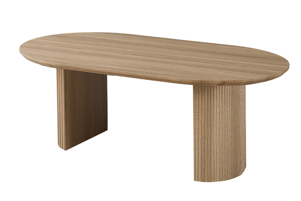 Table à manger ovale LAGOS – Décor chêne naturel
