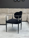 Chaise Design Velours Noir - Umay