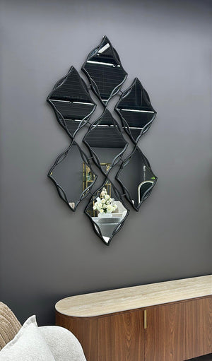 Miroir Mural Design 165 × 93 cm – Noir ou Doré